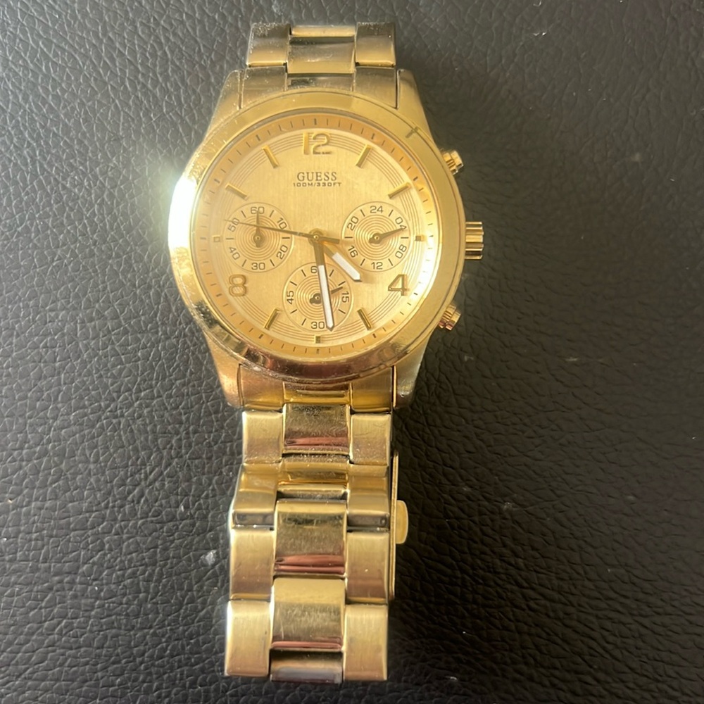 Gold Guess watch